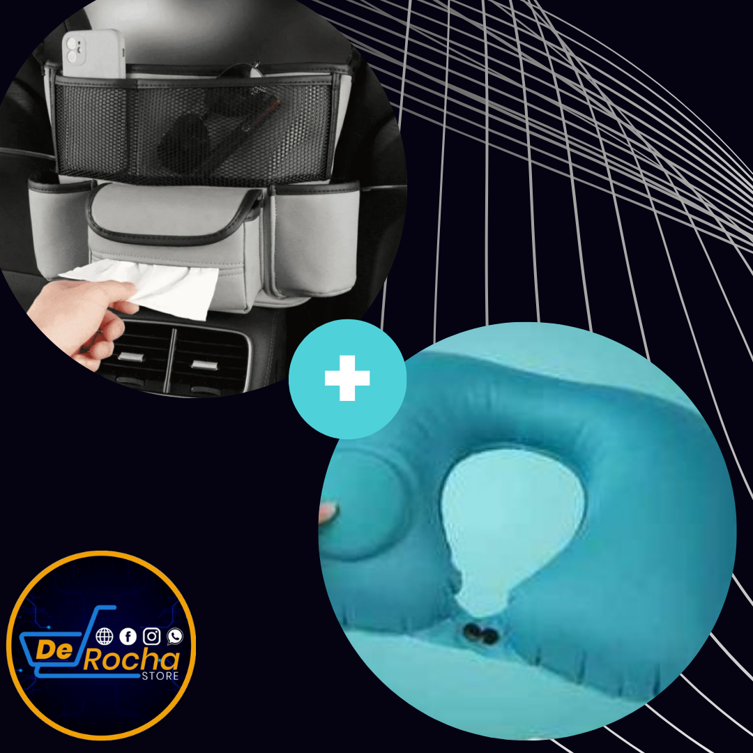 Combo auto almohada viaje + Organizador